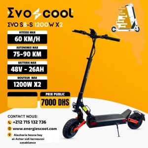 Evoscoot S8-S 1200W X2 Trottinette électrique